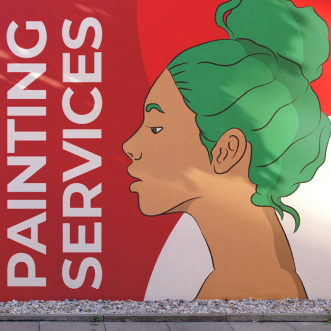 Abstract Portrait Mural Las Vegas